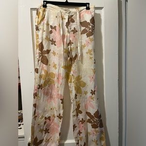 Floral Linen Pants
